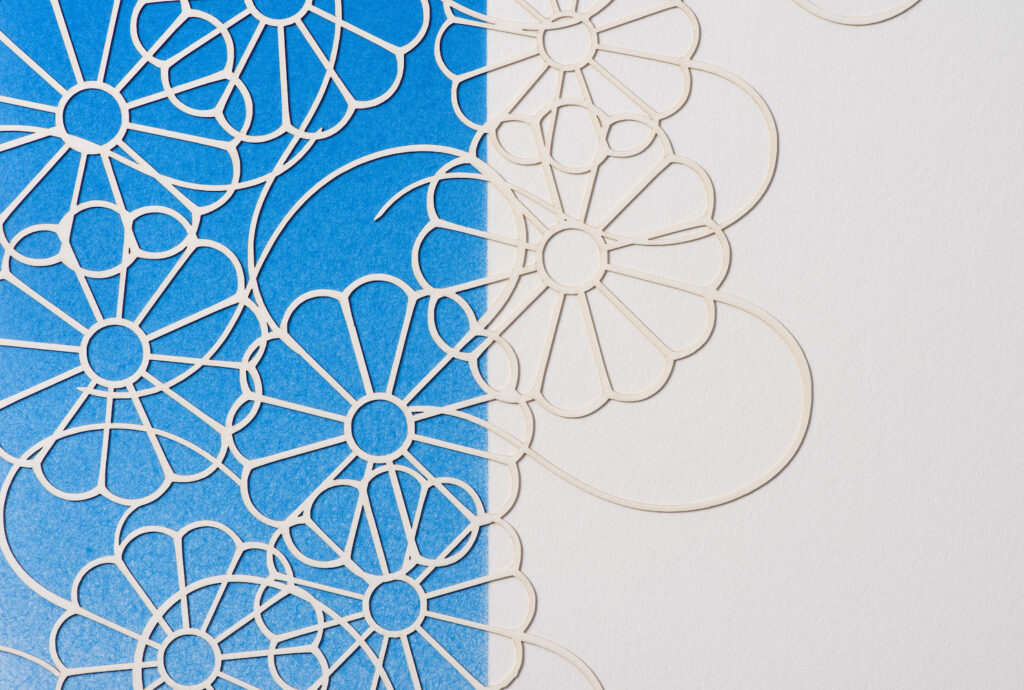 Imi Hwangbo, Solstice II (detail), 2024, cut paper and digital print, 34 x 25 inches