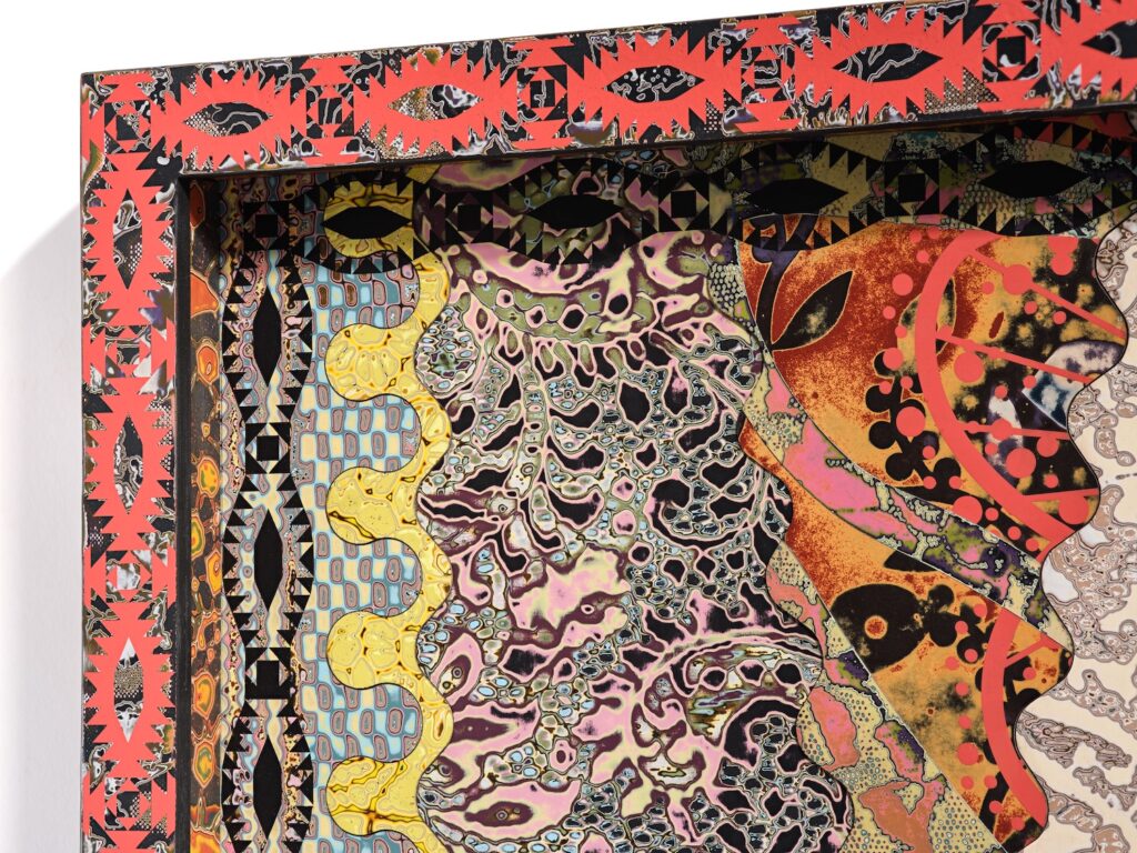 Heather McGill, A Moments Ornament, 2025, pigment on panel, 21 1/2 x 41 3/4 inches