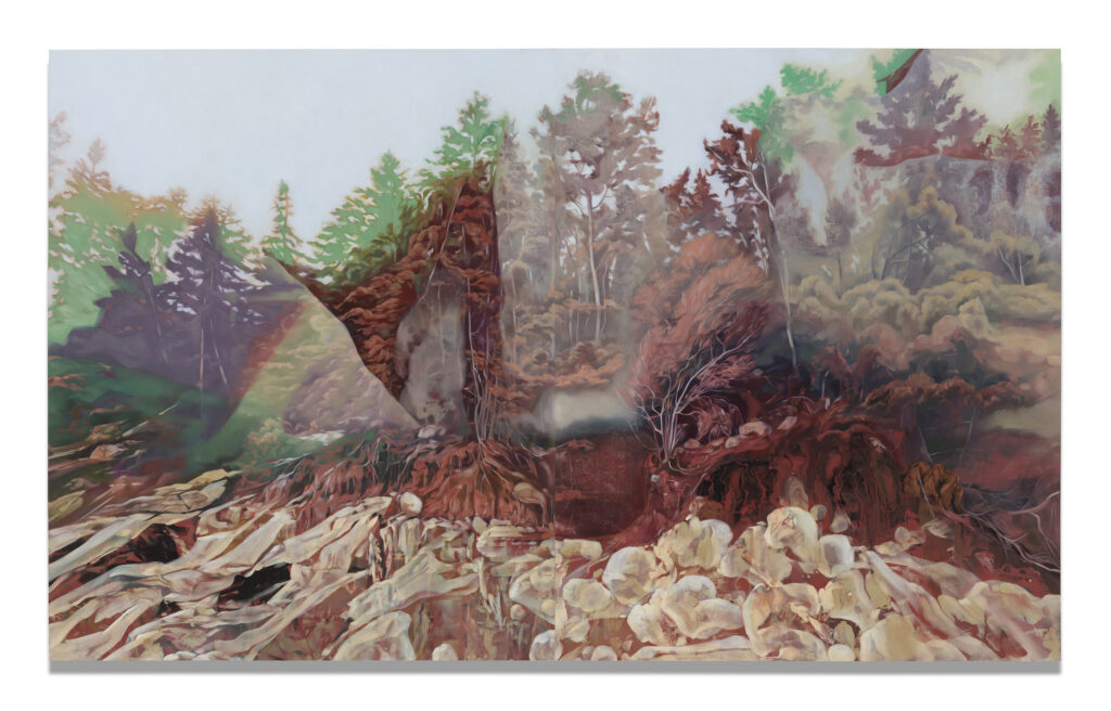 Cristi Rinklin, Here After, 2025, oil and acrylic on aluminum, 72 x 120 inches