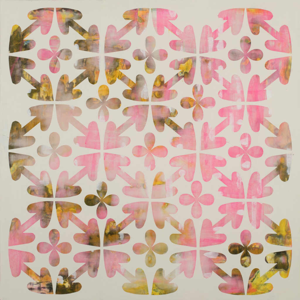 Isabel Riley, Love and Luck, 2025, painting on panel, 36 x 36 inches