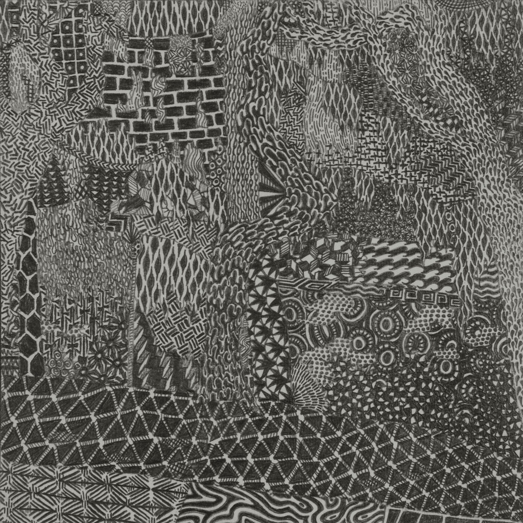 Christopher Schade, Arch 9, graphite on paper, 7 x 7 inches