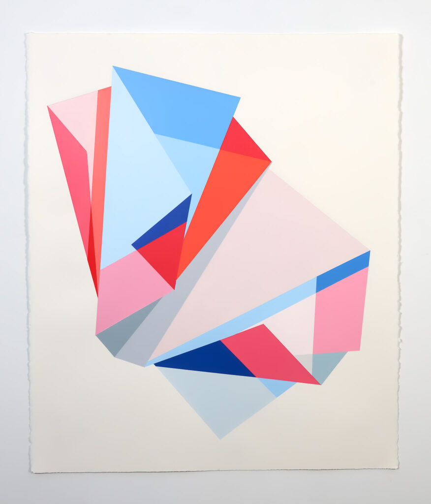 Rachel Hellmann, Polished, acrylic on paper, 27 x 22 inches