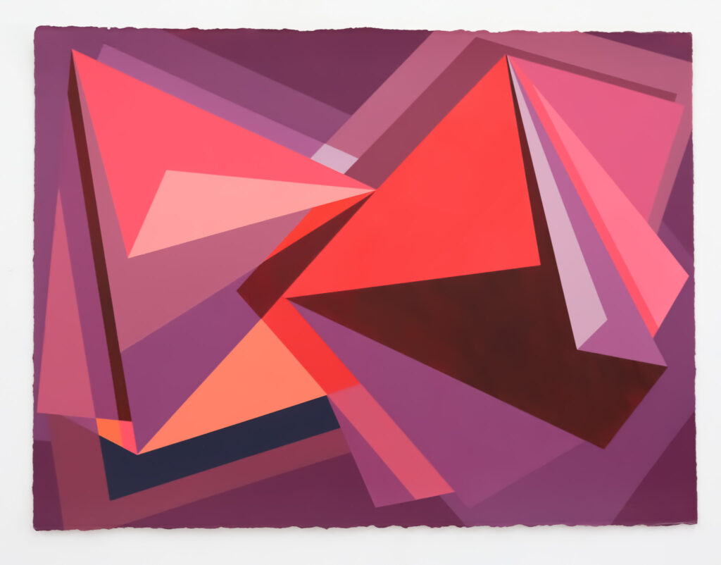 Rachel Hellmann, Vapor, acrylic on paper, 27 x 22 inches