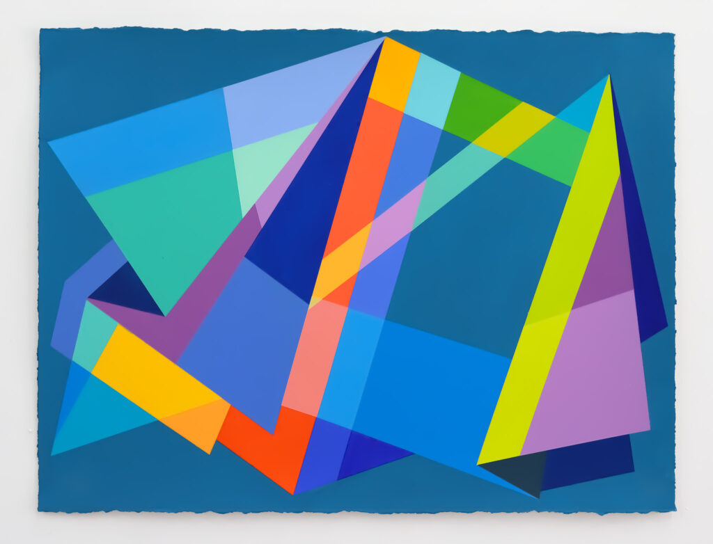 Rachel Hellmann, Opening Chord, acrylic on paper, 27 x 22 inches