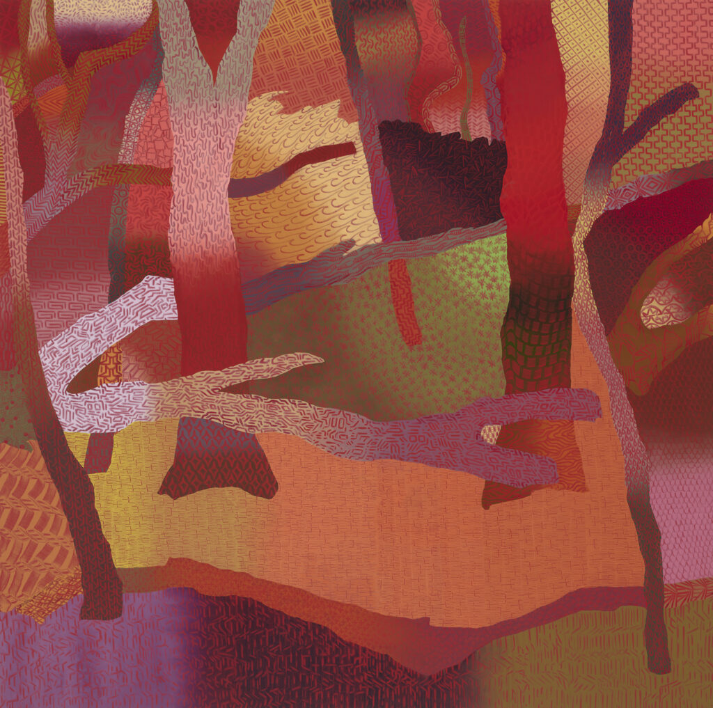 Christopher Schade, Lattice 2, 2024, oil on canvas, 60 x 60 inches