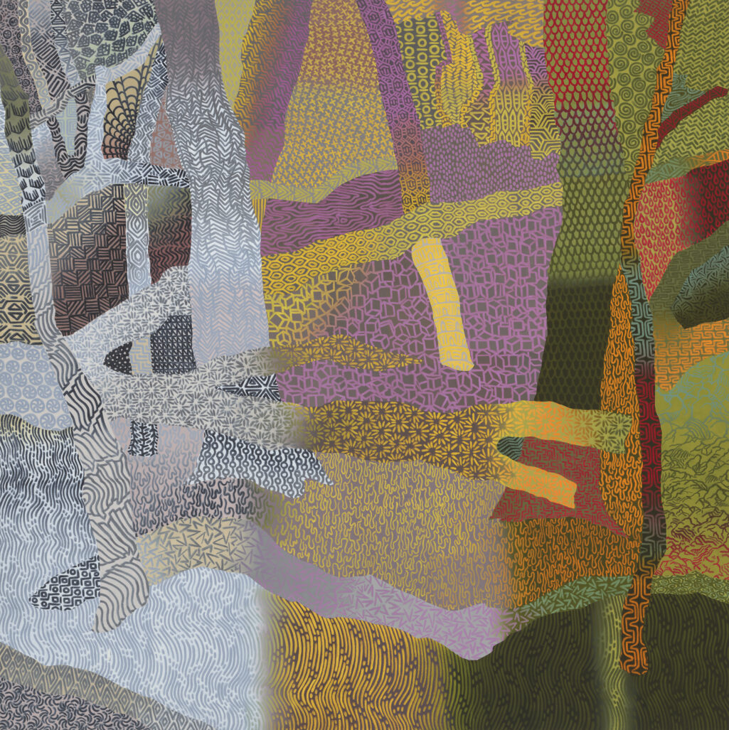 Christopher Schade, Lattice 3, 2025, oil on canvas, 60 x 60 inches