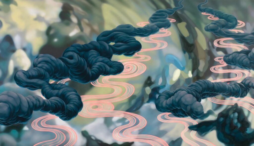 Cristi Rinklin, Empyrean, Oil on Aluminum, 36 x 66 inches