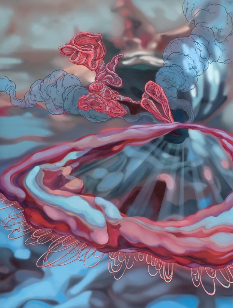 Cristi Rinklin, Maelstrom, Oil on Aluminum, 48 x 36 inches