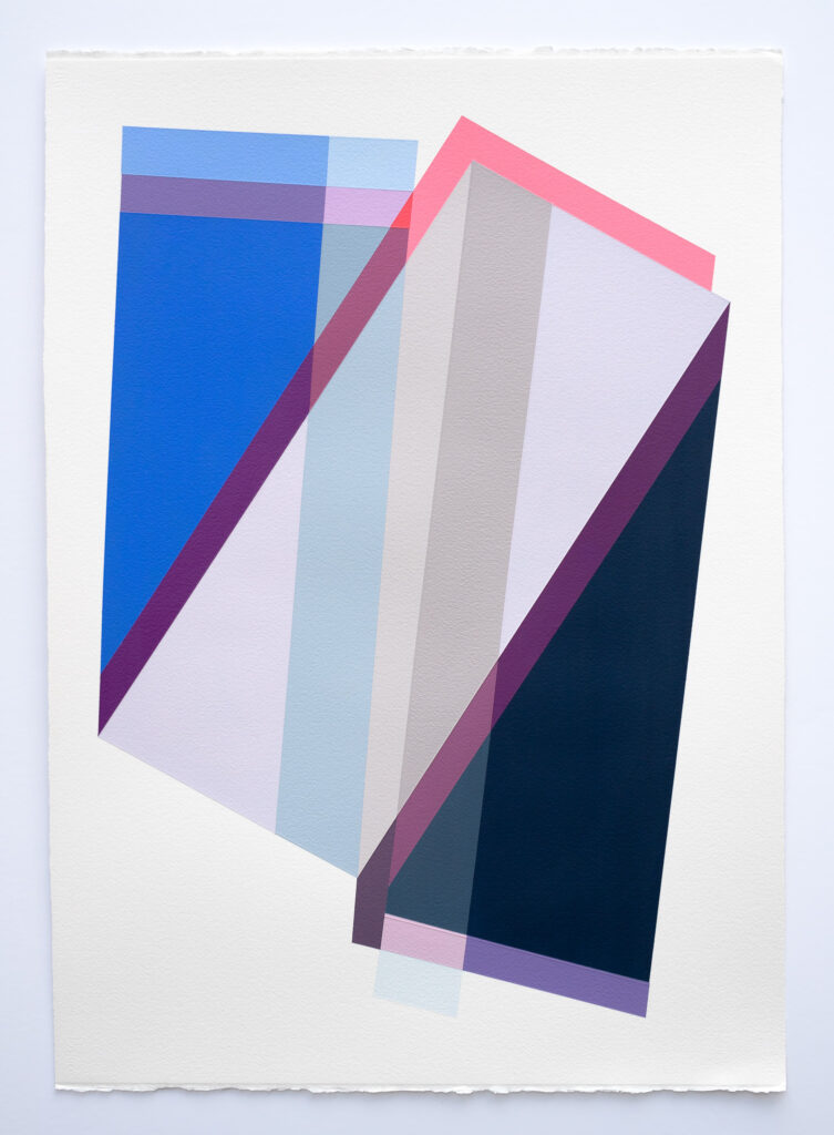 Rachel Hellmann, Spire, 2026, acrylic on paper, 41 x 29 inches