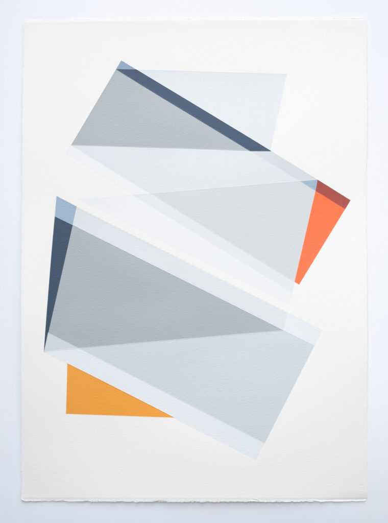 Rachel Hellmann, Dwelling, 2026, acrylic on paper, 41 x 29 inches