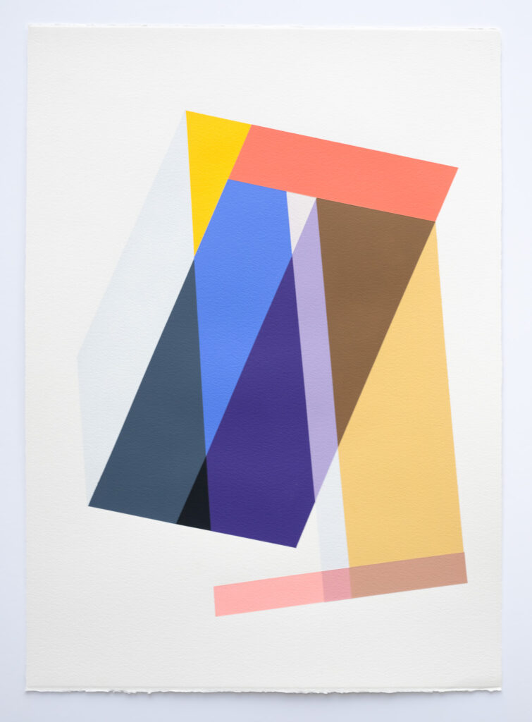 Rachel Hellmann, Lightwave, 2026, acrylic on paper, 41 x 29 inches