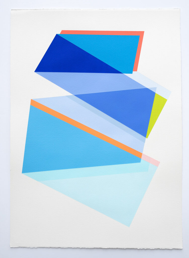Rachel Hellmann, Beneath the Crystal, 2026, acrylic on paper, 41 x 29 inches