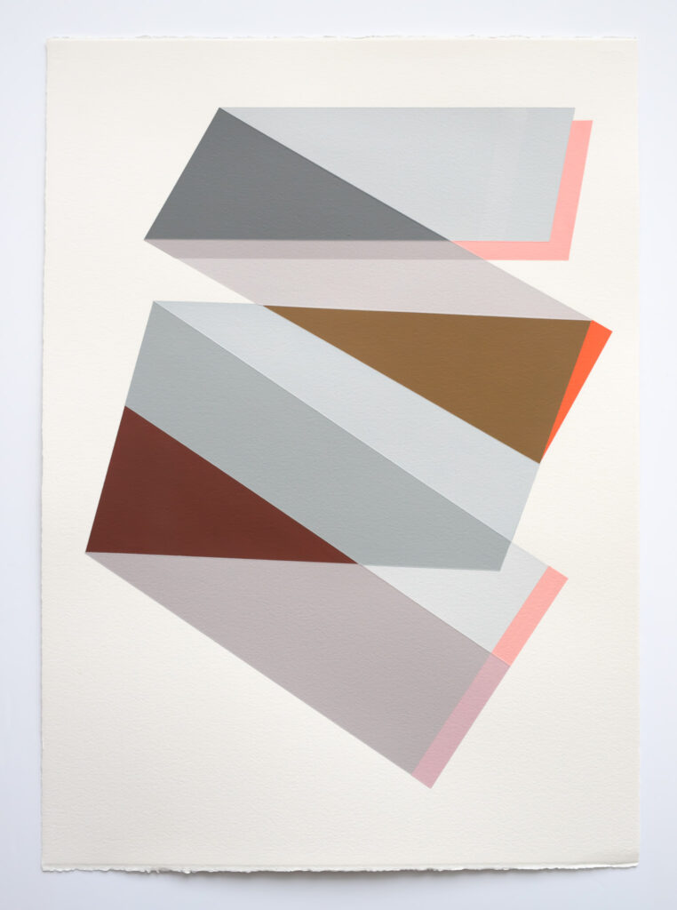 Rachel Hellmann, Earthen Halo, 2026, acrylic on paper, 41 x 29 inches