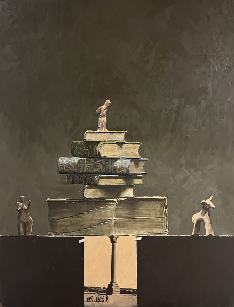 William Ciccariello, Pompey's Pillar, 2026, oil on board, 31 x 24 inches