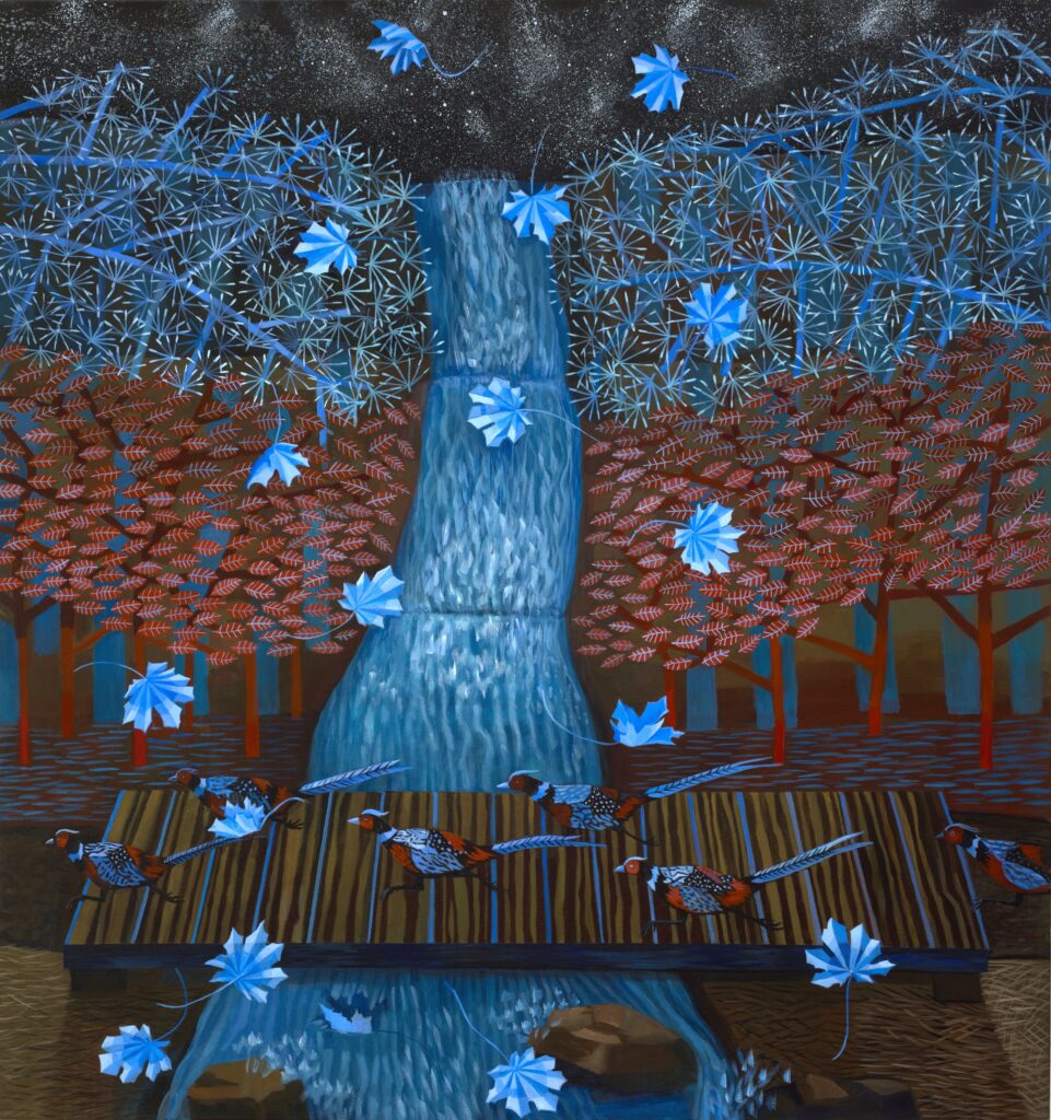 Gail Spaien, Robinson Woods, 2026, Acrylic on linen, 45 x 48 inches