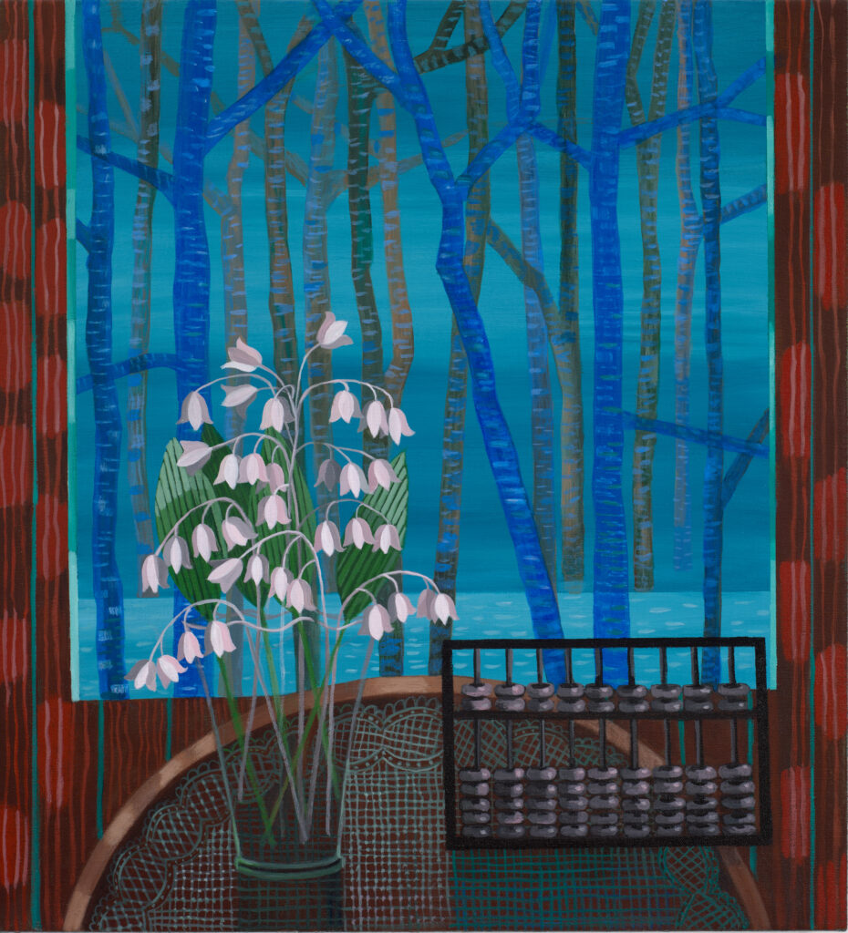 Gail Spaien, The Window at Anne's House, 2026, acrylic on canvas, 21 x 23 inches