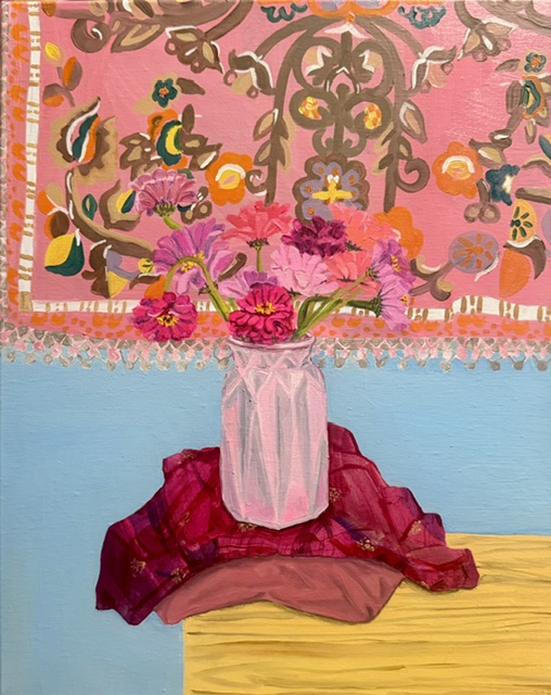 Candice Smith Corby, She Loved a Picnic, 2026, oil on linen, 14 x 11 inches